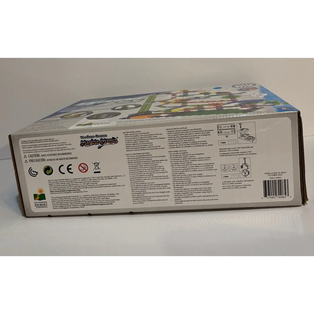The Learning Journey Techno Gears Marble Mania Extreme Glo STEM Toy 200+ Pcs